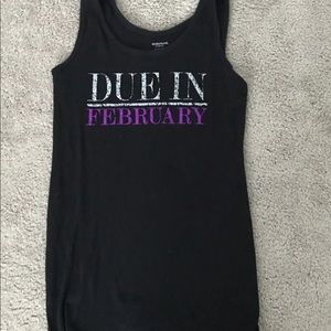 Due in February maternity tank top